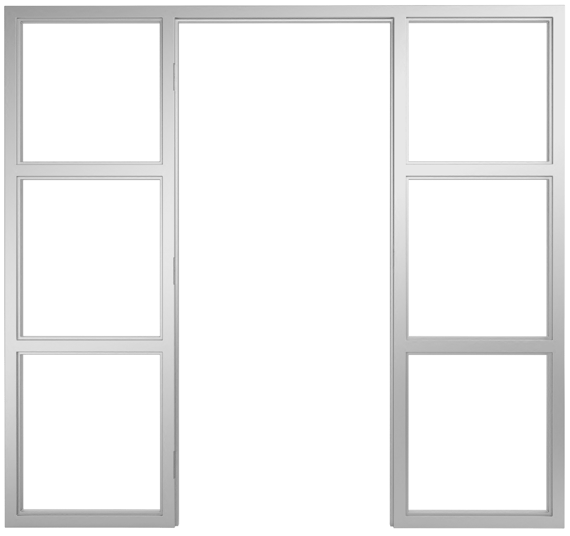 Custom Stainless Steel Door Frame - 2 Sidelites