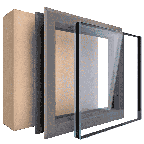 Metal Door Window Kit, Clear Insulated Glass Unit - USA Fire Door