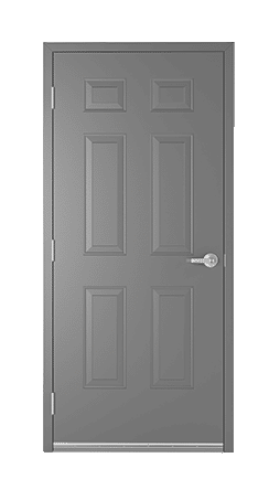 6-Panel Metal Door
