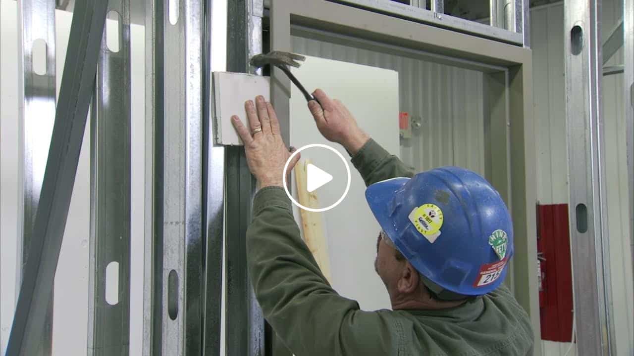 How to Install Metal Door Frames During Stud Wall Construction